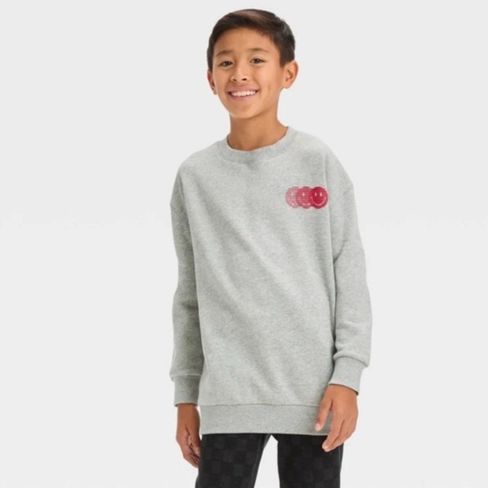 NWOT Gray Kids Sweatshirt with Red Accents Art Class